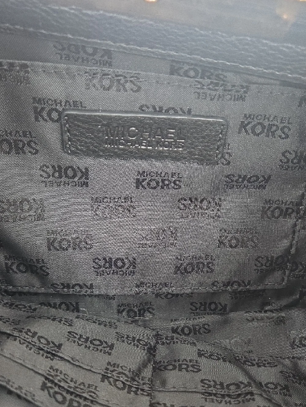Michael Kors Tan Woven Clutch with Gold Handle Detail